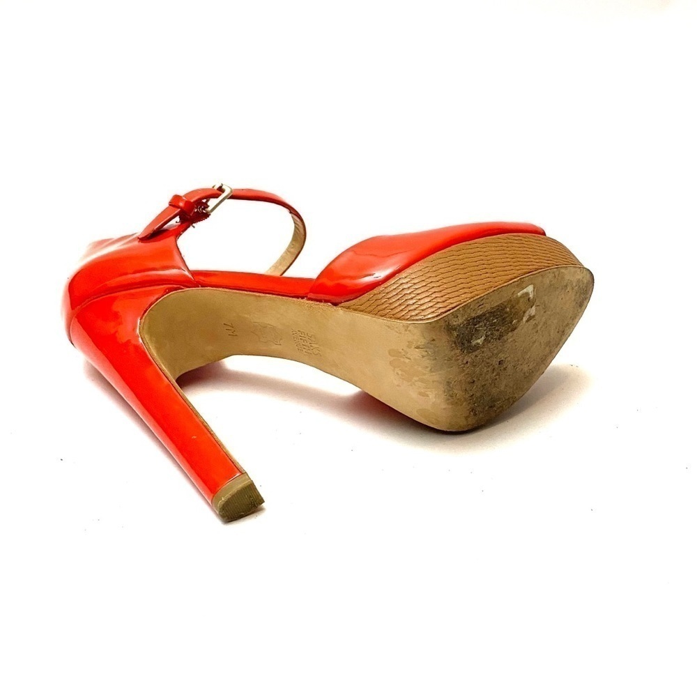 SAKS FIFTH AVE | Orange patent leather platforms - Picture 8 of 8